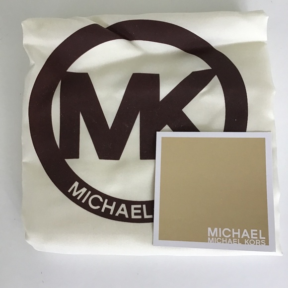 Michael Michael Kors Grayson Gold tone metallic MK logo medium size satchel - Picture 7 of 8